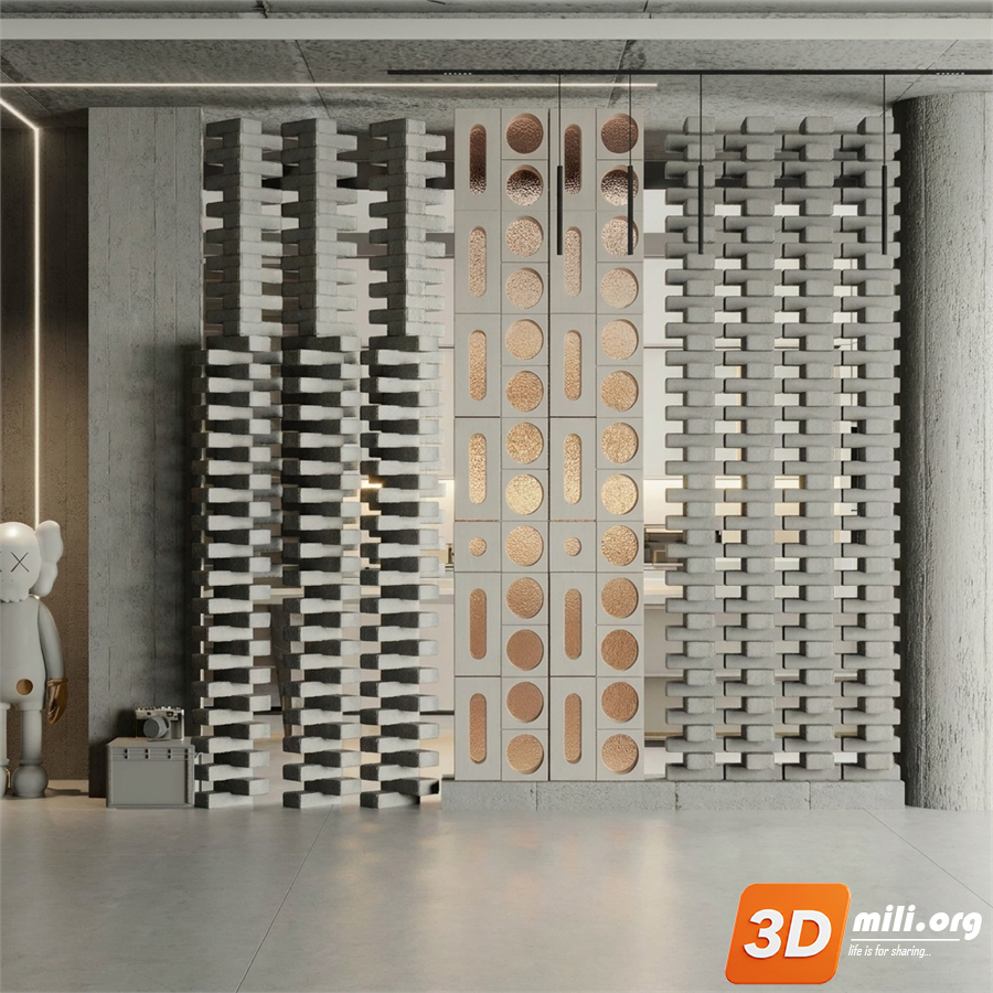 Folding screen Skp Files 